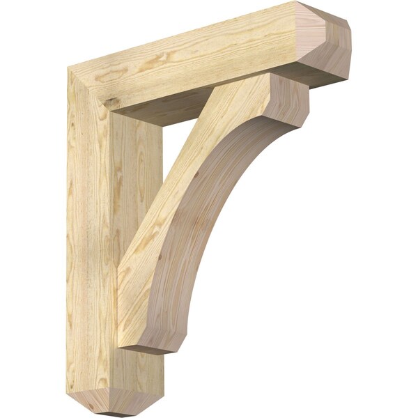 Ekena Millwork Legacy Craftsman Rough Sawn Bracket w/ Offset Brace, Douglas Fir, 8"W x 32"D x 36"H BKT0806X32X36LEC04RDF - main